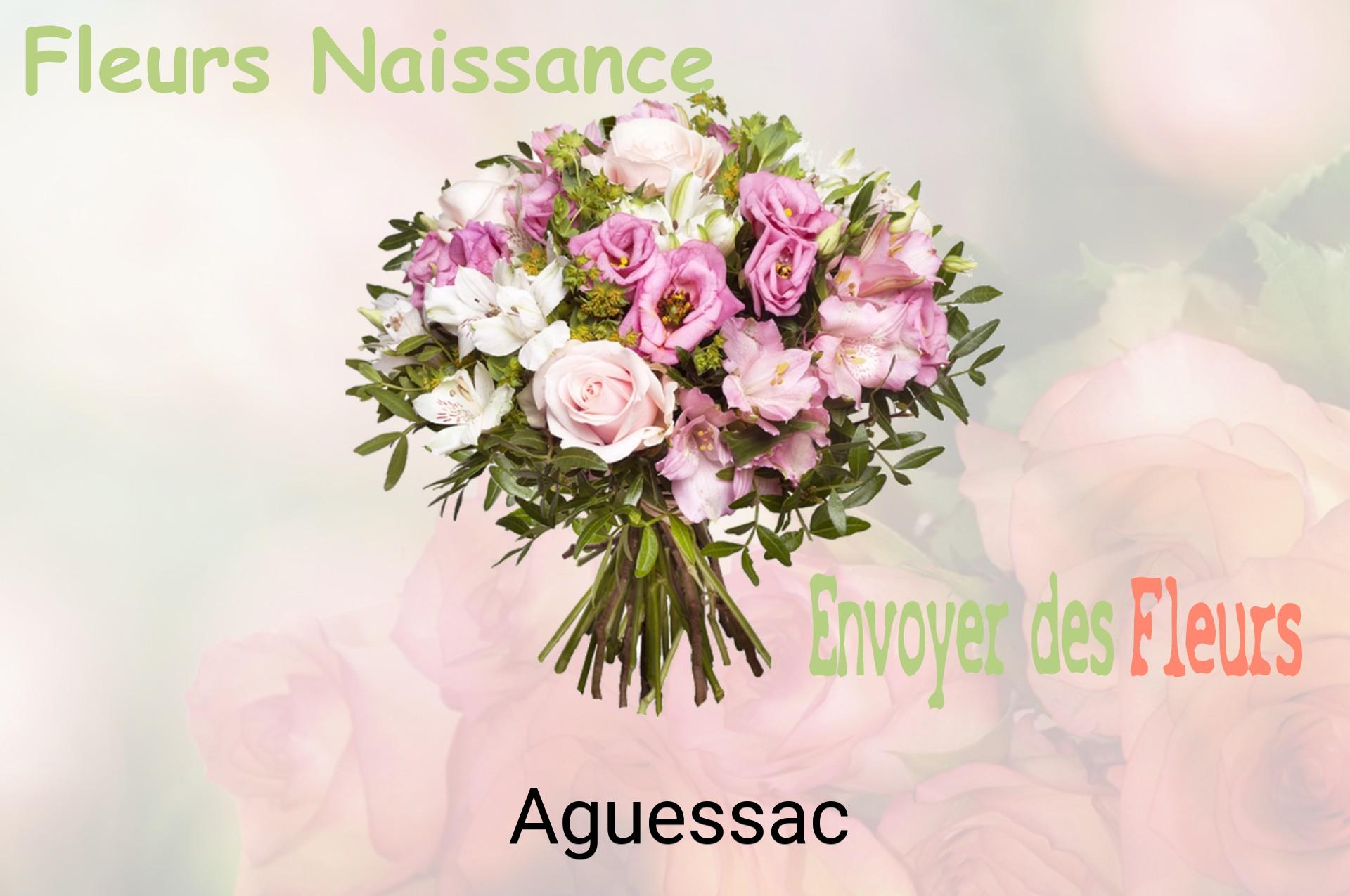 Bouquet de fleurs de naissance livré à Aguessac